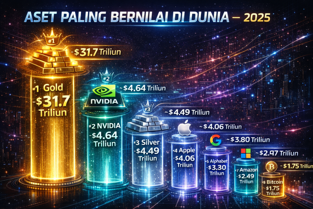 Perak jadi top 3 aset paling berharga di dunia