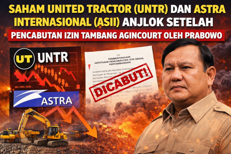 Saham UNTR dan ASII Anjlok Setelah Pencabutan Izin Tambang Agincourt oleh Prabowo