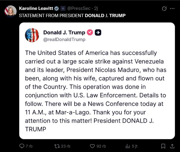 Pasar Crypto Terdampak Perang Amerika-Venezuela